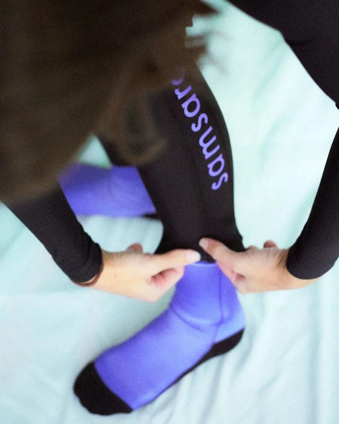 *PRE-ORDER* Elevated Thermal Bib Tights - Black/Iris