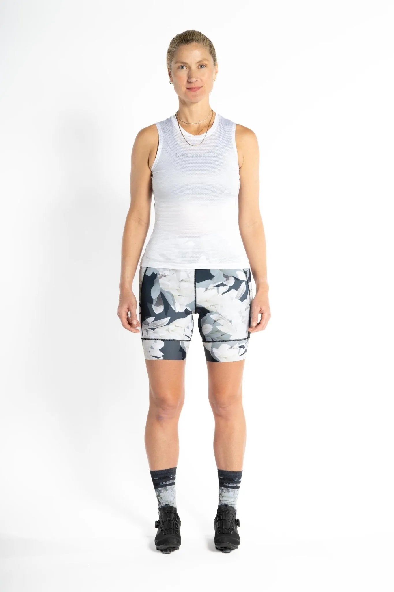 Sleeveless Base Layer - Shell White/Love Your Ride - Samsara Cycle-Base Layer